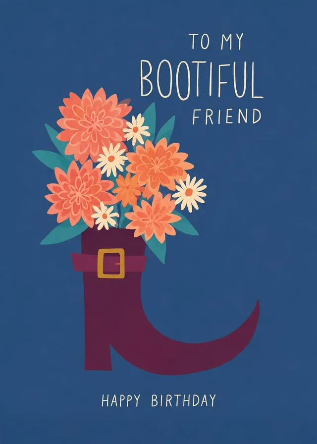 Bootiful Friend Birthday Flowers