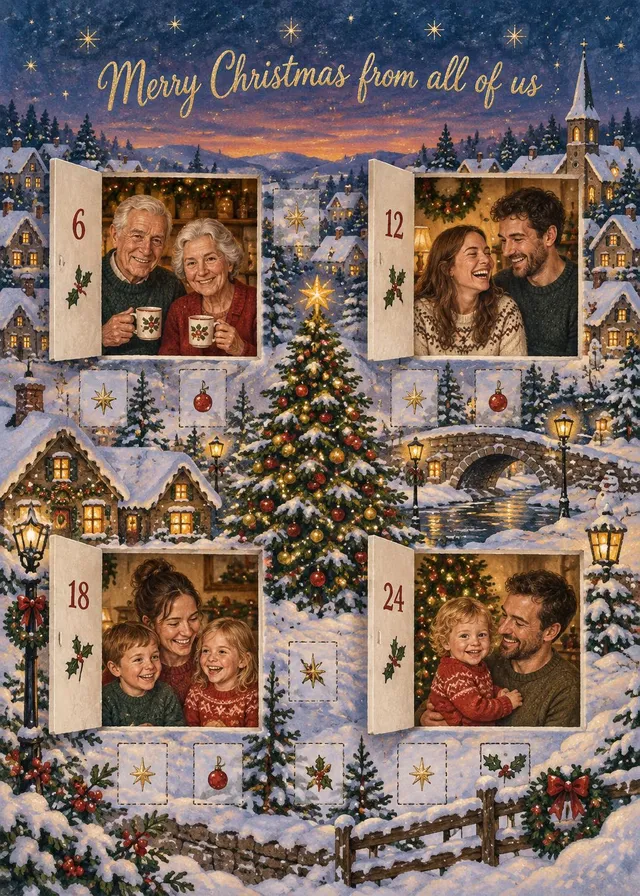 Christmas Advent Calendar Family Portrait