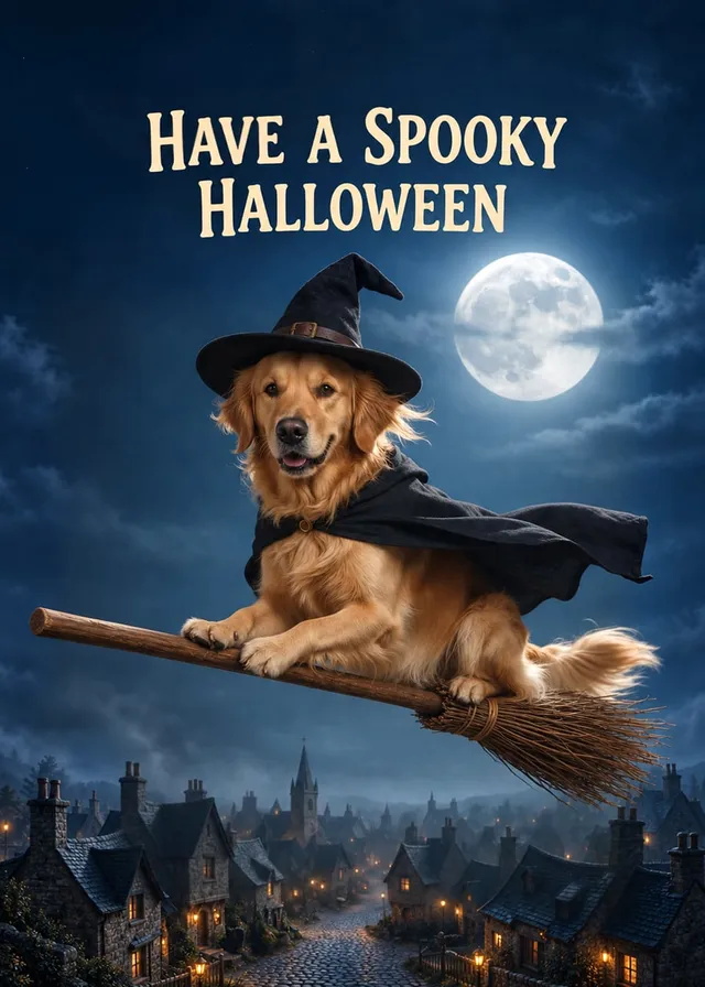 Spooky Moonlight Broomstick Ride