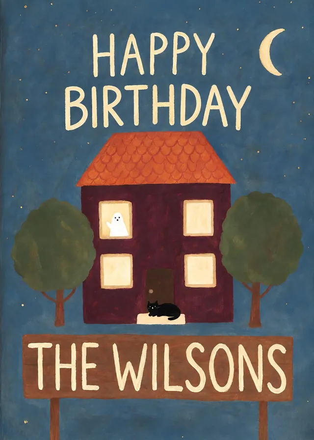 Moonlit Haunted House Birthday