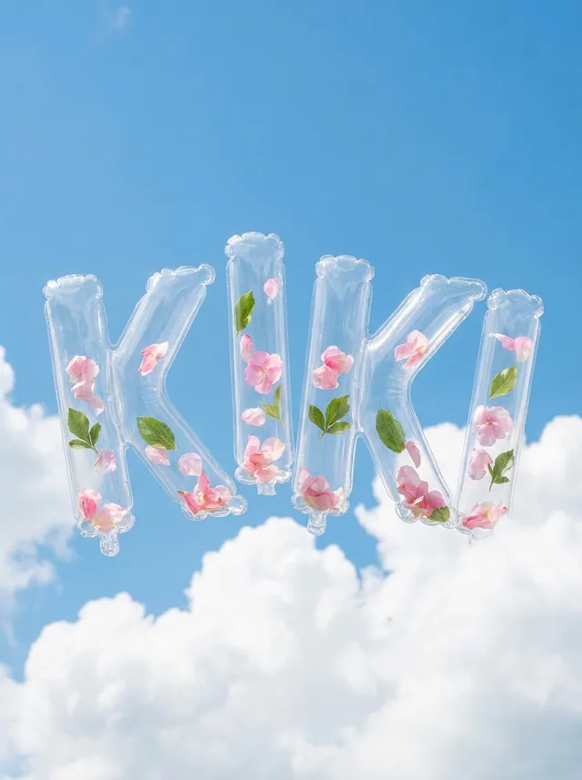 Floral Sky Name Balloons