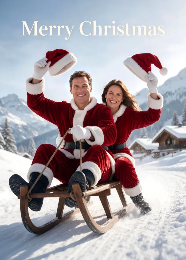 Santa Duo Alpine Sled Ride