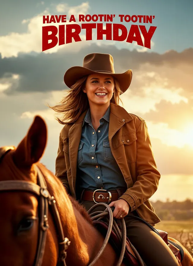 Rootin Tootin Birthday Cowgirl