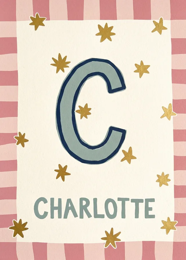 Starry Initial Name Design