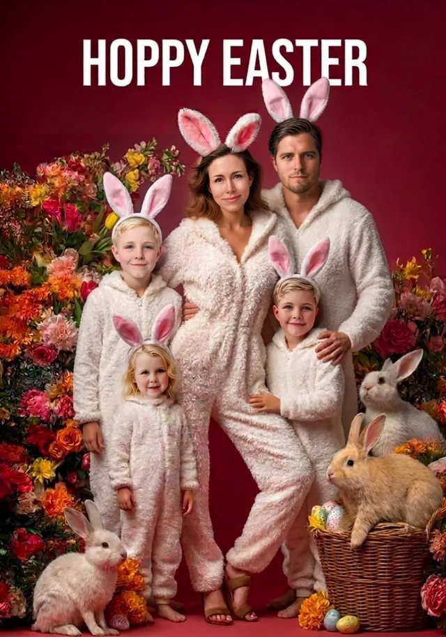 Hoppy Easter Bunny Family