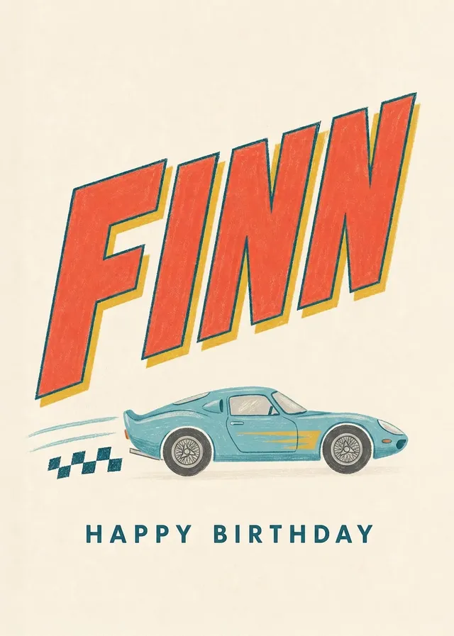 Personalised Vintage Racing Birthday