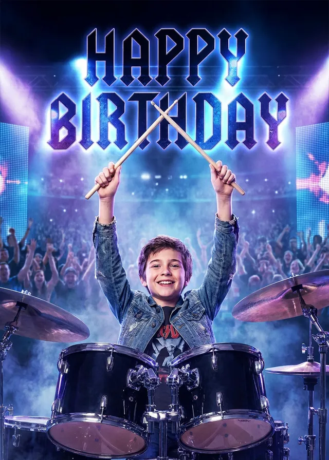 Rockstar Drummer Boys Birthday