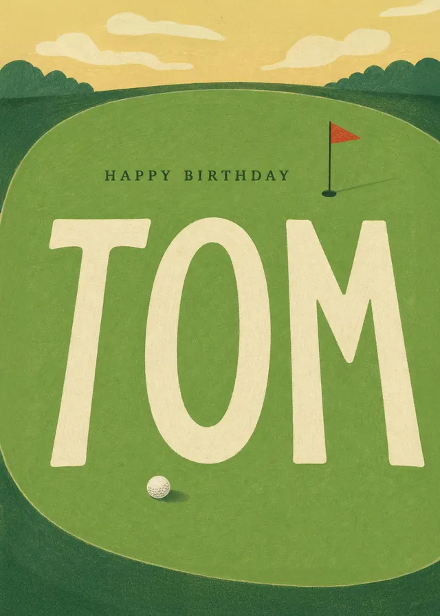 Birthday Name On The Green