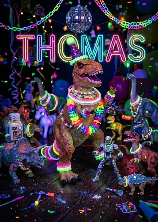 Neon Dinosaur Party