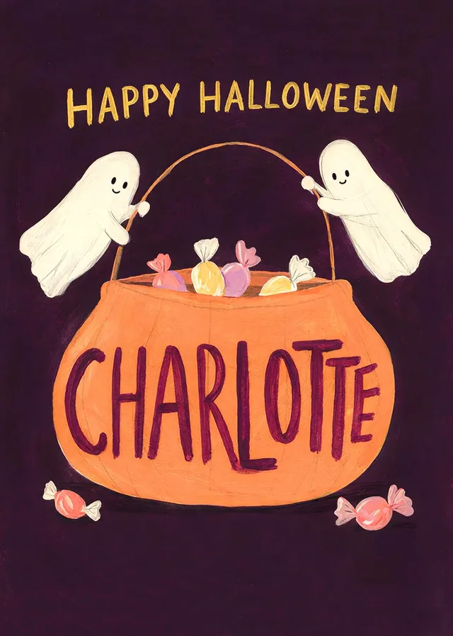 Ghostly Halloween Treat Basket