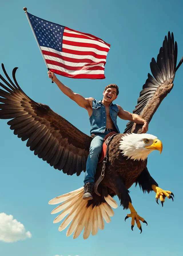 Patriotic Eagle Rider