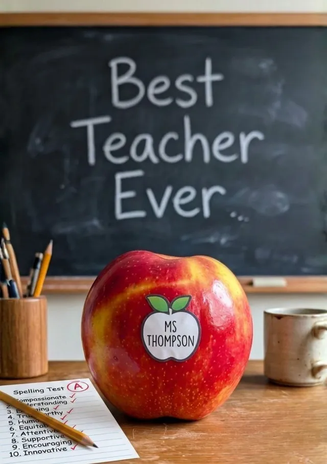 Best Teacher Apple Tribute