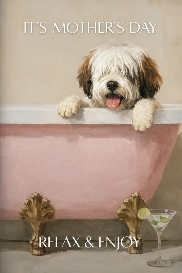 Mothers day bath pup