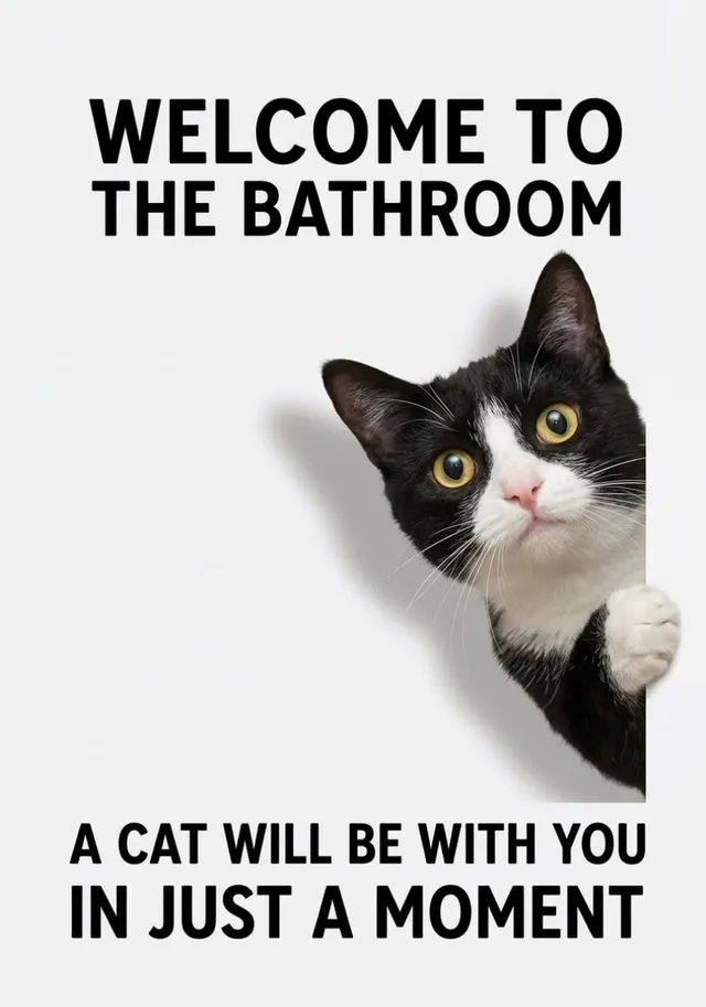 Bathroom Cat Attendant