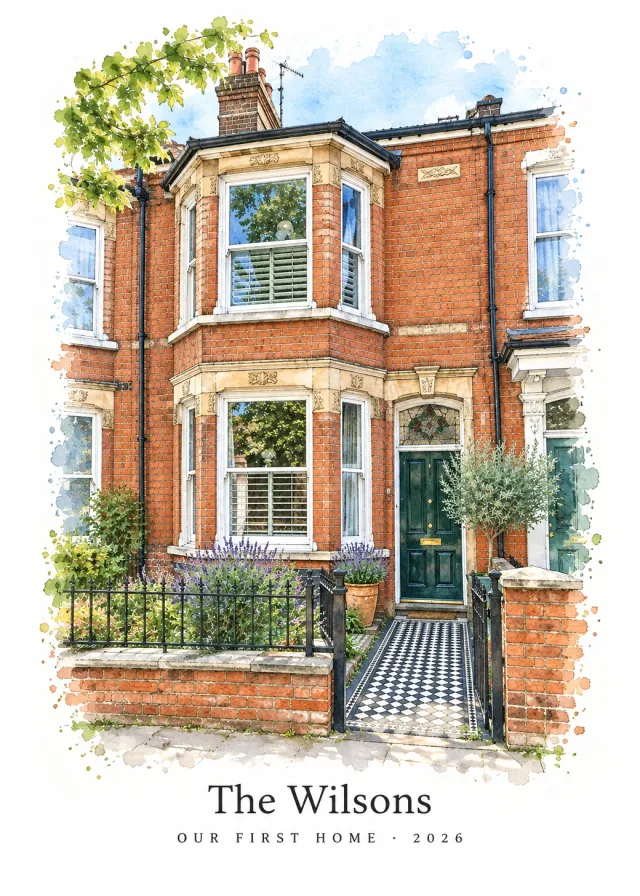 Ink and Wash House Sketch