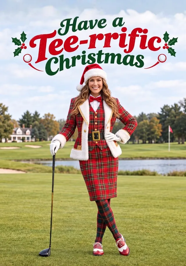 Tee-riffic Christmas Golfer