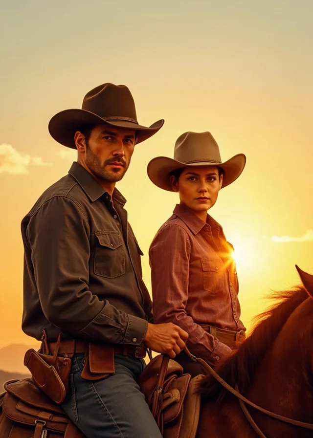 Riding Into The Sunset Cowboy