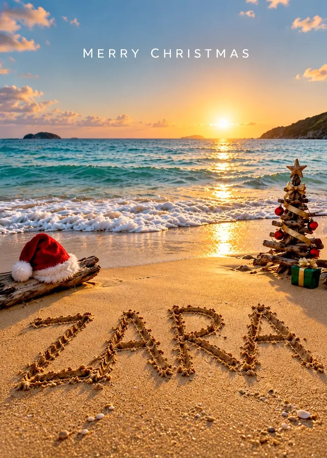 Christmas Wishes In The Sand